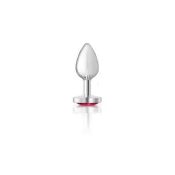 Cheeky Charms Heart Bright Pink Small Silver Butt Plug Viben Anal