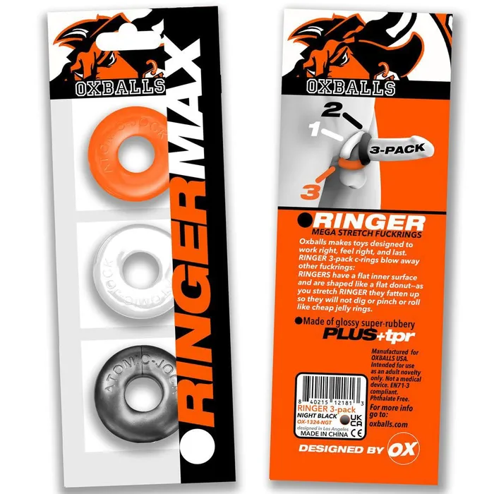 Oxballs Enhancers Ringer Max 3Pack Hazzard