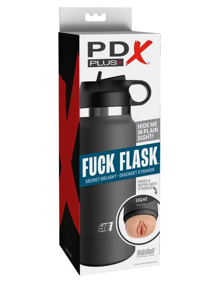 PDX Brands Dildos Fuck Flask Secret Delight Grey Bottle Light PDX Brands Dildos Fuck Flask Secret Delight Grey Bottle Light