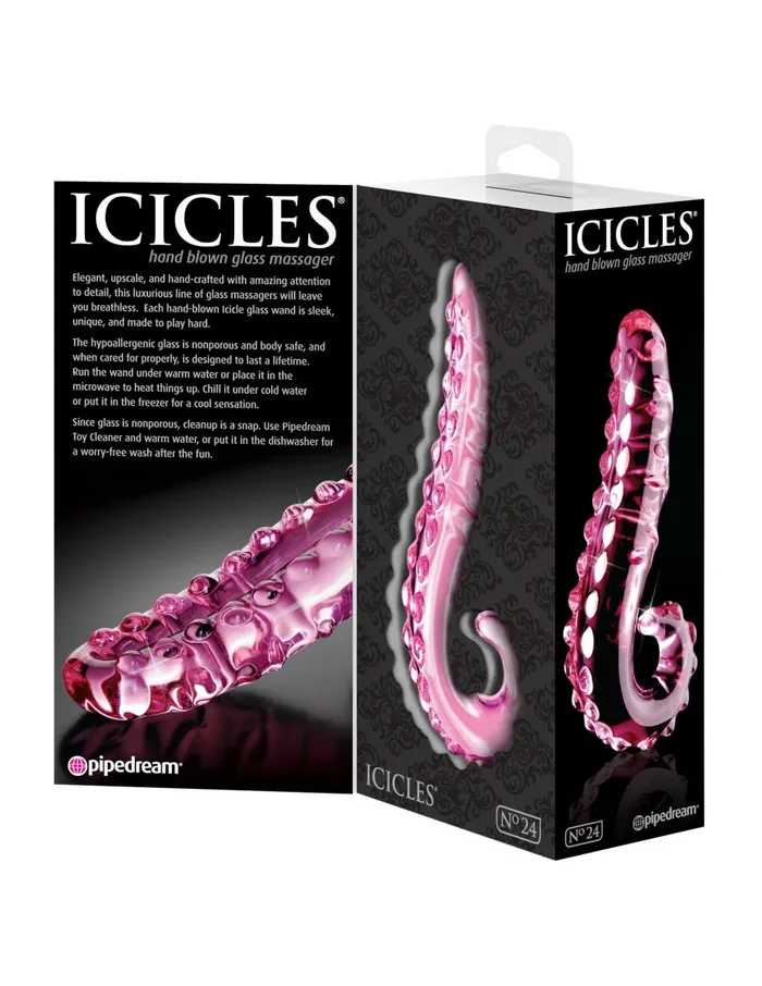 Pipedream Vibrators Icicles No 24 Pink Pipedream Vibrators Icicles No 24 Pink