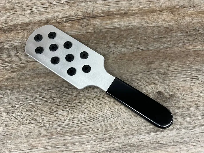 Wholesale Tentacle Aluminum Spanking Paddle with Rubber Circles Ballisticmetal Male Sex Toys Wholesale Tentacle Aluminum Spanking Paddle with Rubber Circles Ballisticmetal Male Sex Toys