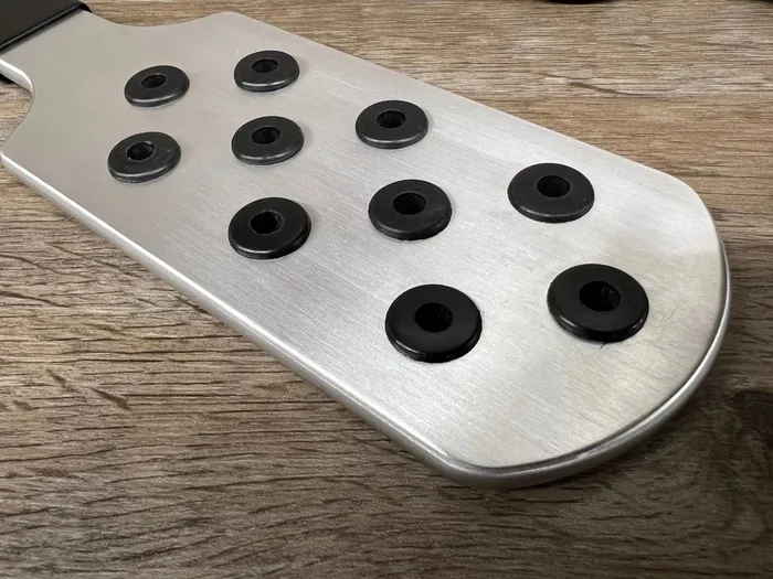 Wholesale Tentacle Aluminum Spanking Paddle with Rubber Circles Ballisticmetal Male Sex Toys Wholesale Tentacle Aluminum Spanking Paddle with Rubber Circles Ballisticmetal Male Sex Toys