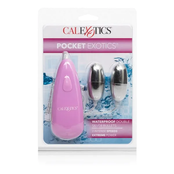 Female Sex Toys Xandebay Pocket Exotics Double Silver Bullet Water Prooof