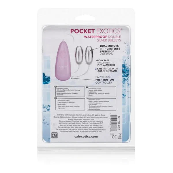 Female Sex Toys Xandebay Pocket Exotics Double Silver Bullet Water Prooof