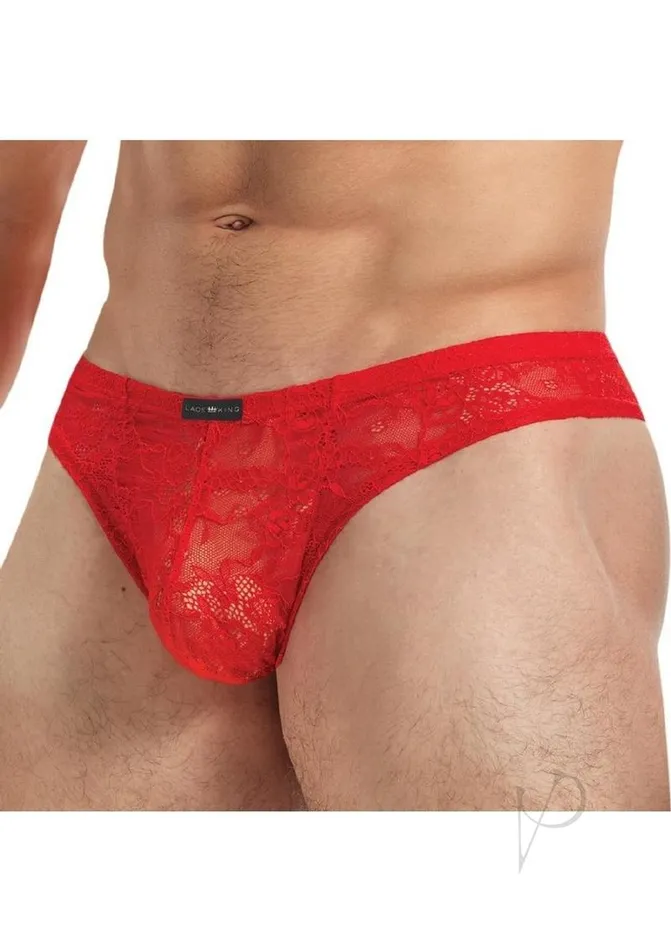 Lace King Lace Bikini Sm Red Lace King Vibrators